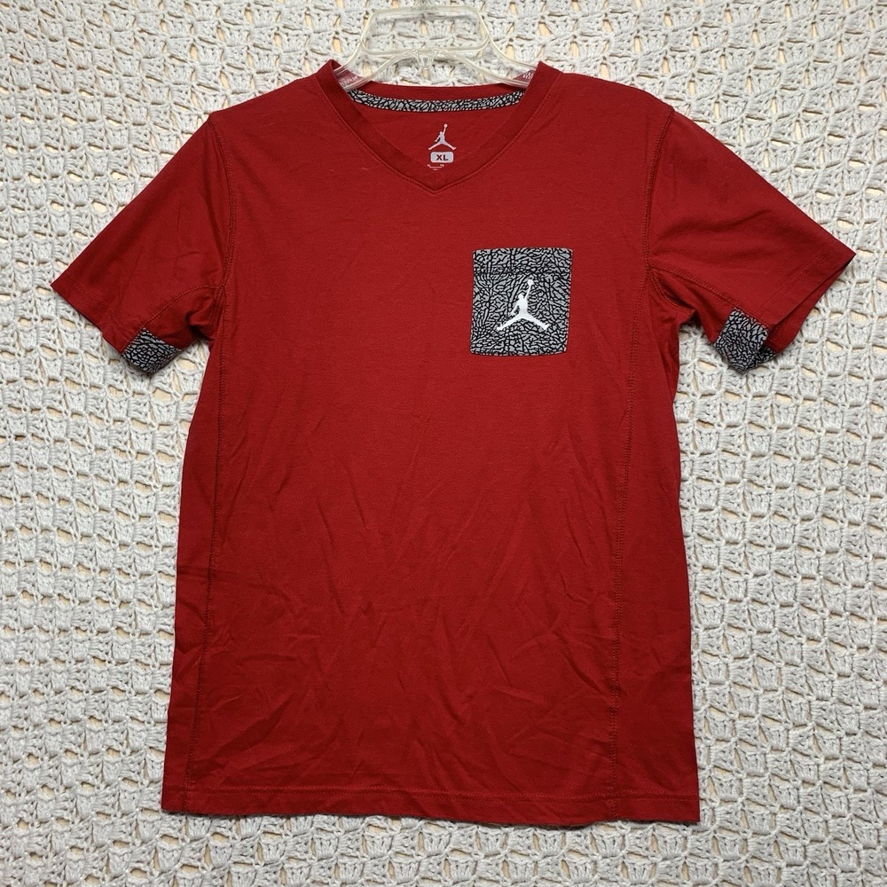 Air Jordan Boys T-shirt XL (13-15) Jumpman Logo Graphic In Pocket Short‎ Sleeve
